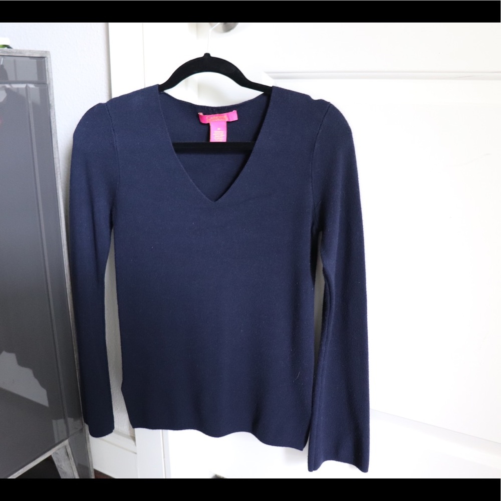Navy V-Neck Sweater